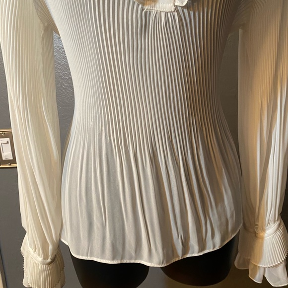 Worthington Sheer off-white Ruffle Blouse - Picture 7 of 16